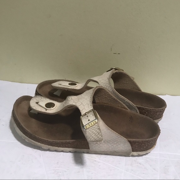 BIRKENSTOCK GIZEH Thong Sandal Flip Flops Snake Print Sandals Vegan Leather Eva - Picture 2 of 10